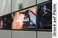 Druck auf Platte